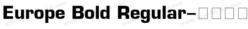 Europe Bold Regular字体转换